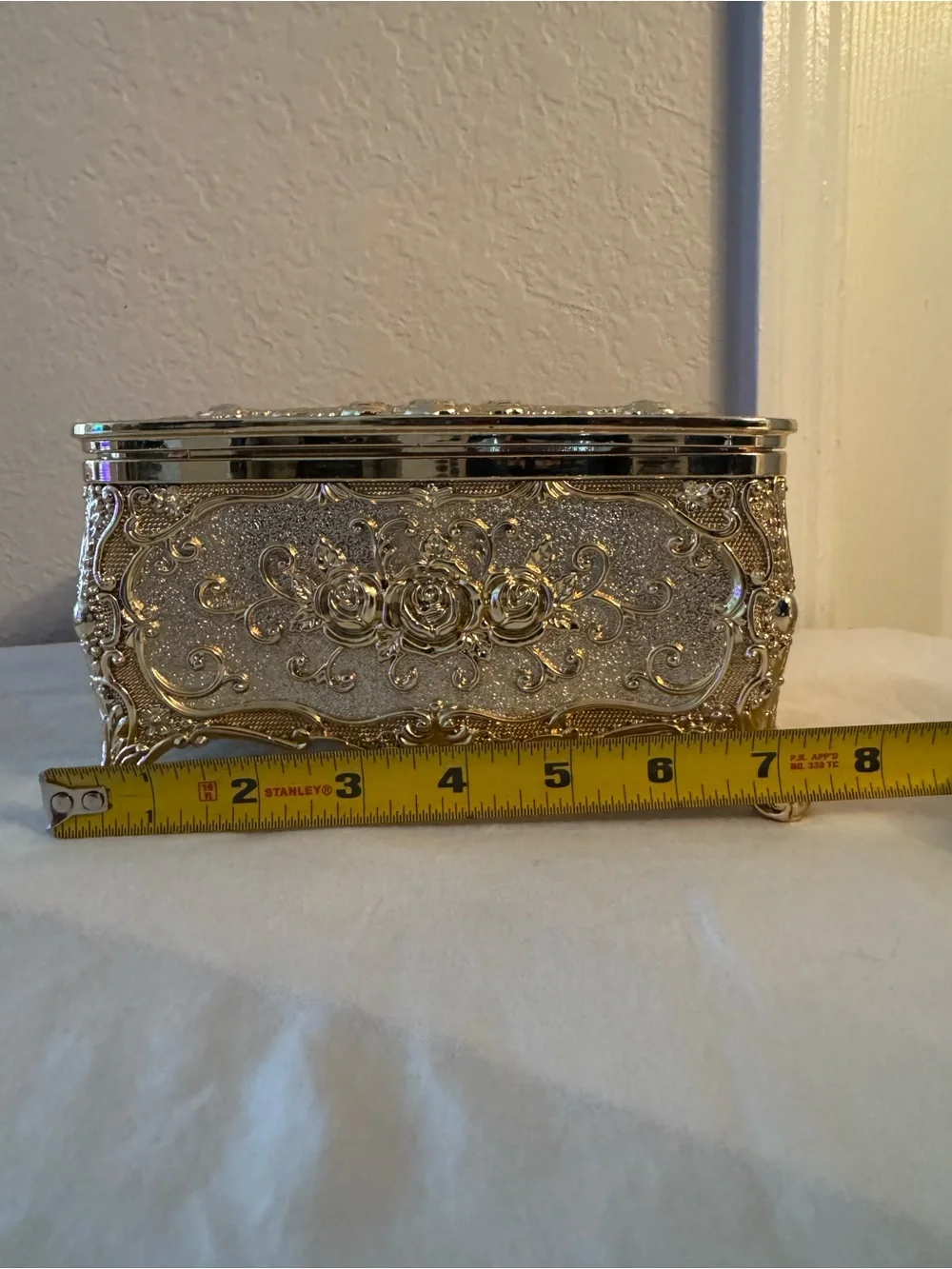 Ornate Gold Tissue Box Cover - Decorative Home Accent